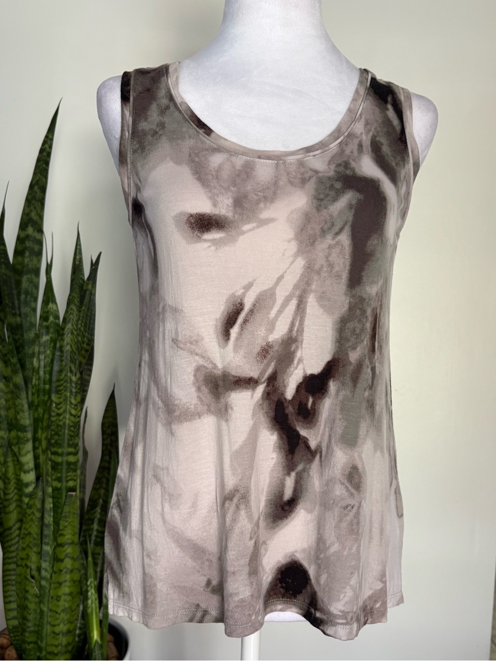 🎾Gray Marble-Print Tank Top